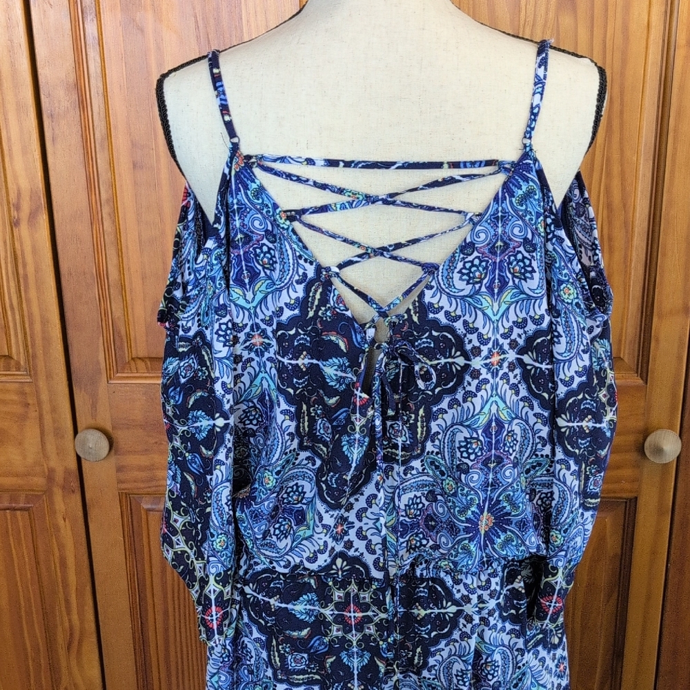 Bisou Bisou Patterned Half Sleeve Midi Dress 18W              CC113 - Picture 5 of 9